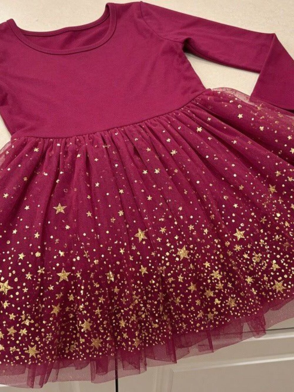 Hanna Andersson Ribbon Red Shimmer Star Tulle Dress